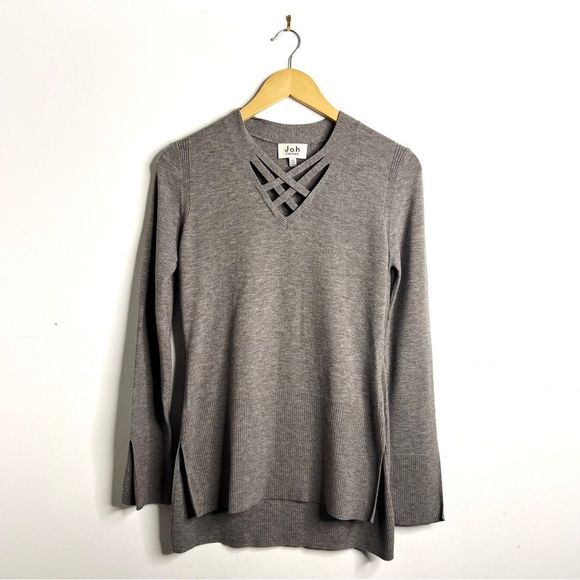 Joh Cashmere Grey Tunic Sweater - Picture 1 of 5